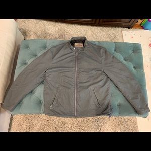 Men’s Guess Nylon Motorcycle Jacket - Grey